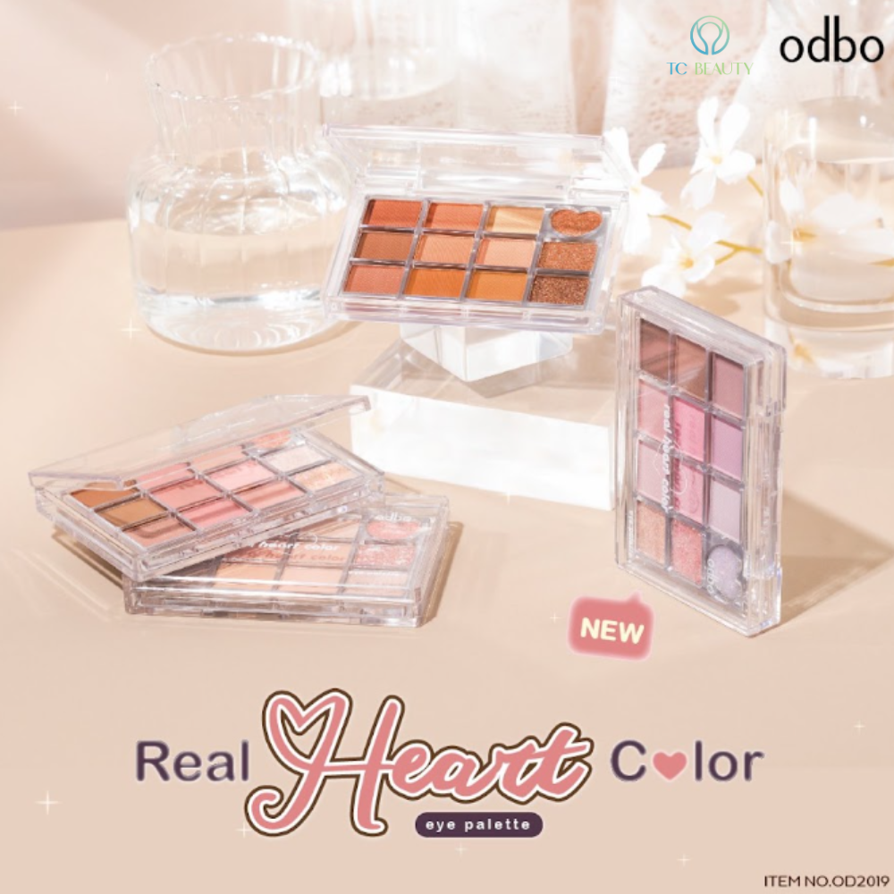 BẢNG PHẤN MẮT 12 Ô OD2019 ODBO REAL HEART COLOR EYE PALETTE