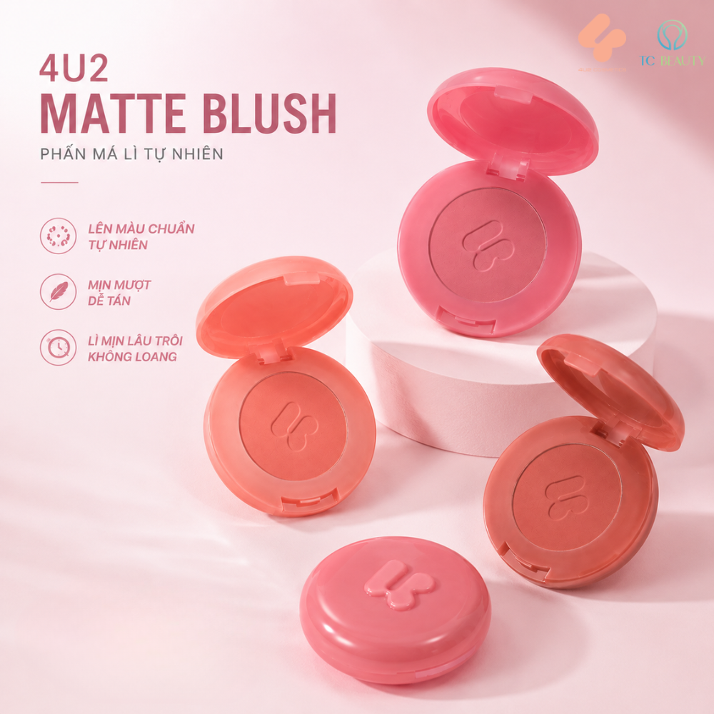 Phấn má lì 4U2 MATTE BLUSH