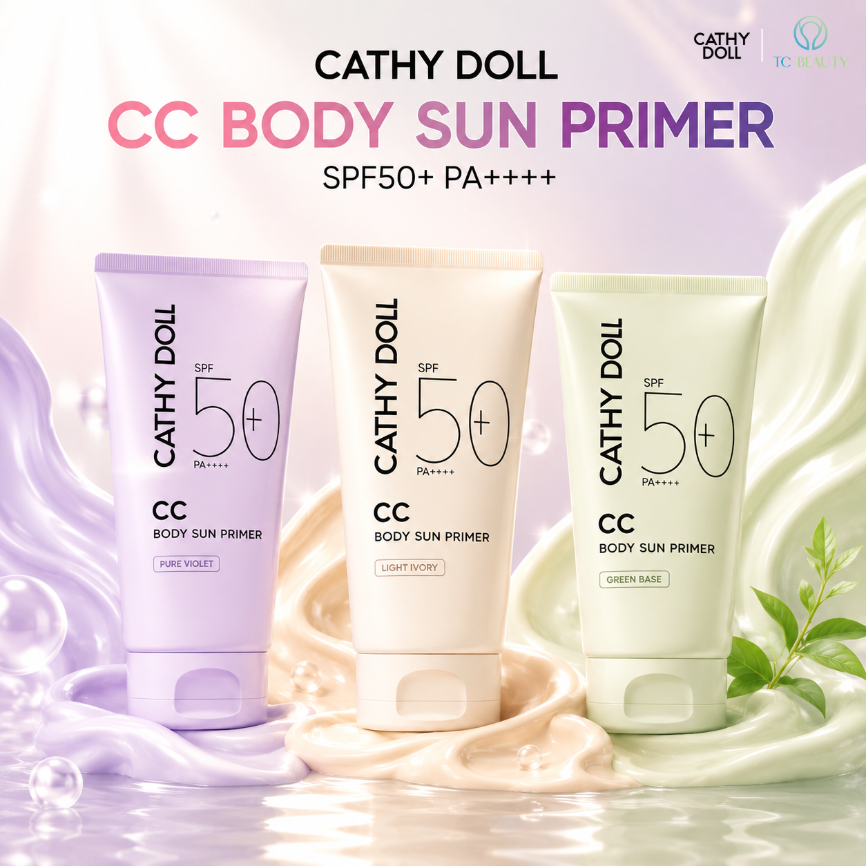 Kem trang điểm toàn thân chống nắng Cathy Doll CC Body Sun Primer SPF50+ PA++++ 140 Ml