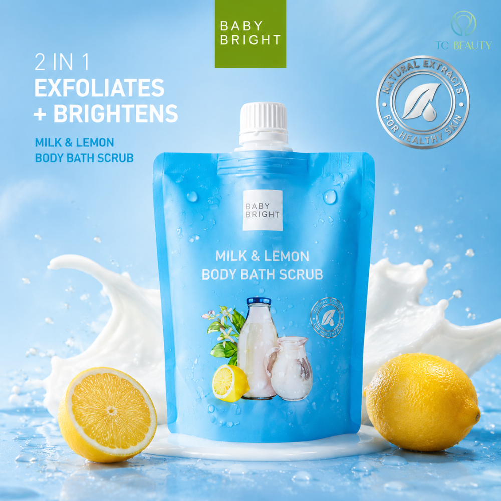 Tẩy da chết toàn thân sáng da Milk & Lemon Body Bath Scrub 250g