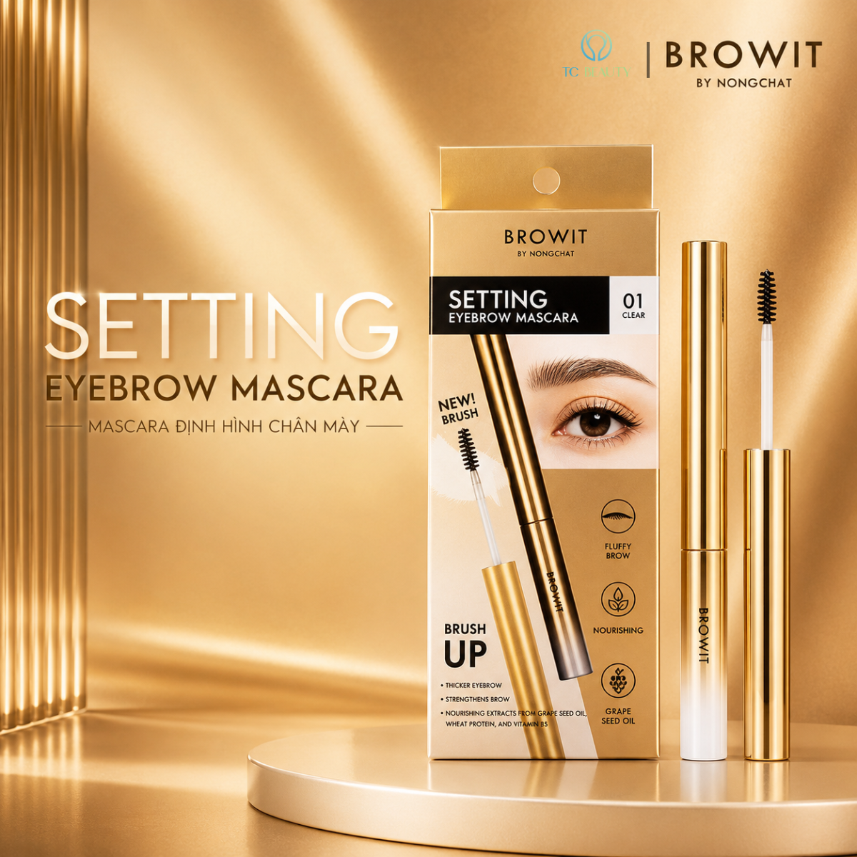 Định hình lông mày Nongchat setting eyebrow Mascara