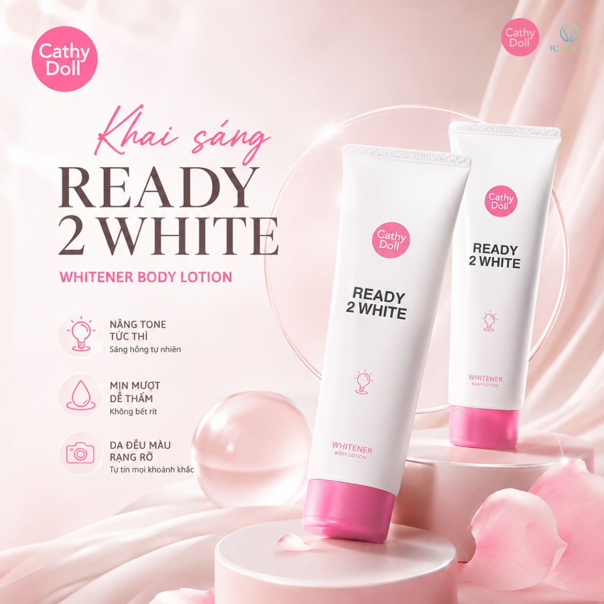 Sữa dưỡng thể trắng da tức thì Whitener Body Lotion 150ml Ready 2 White
