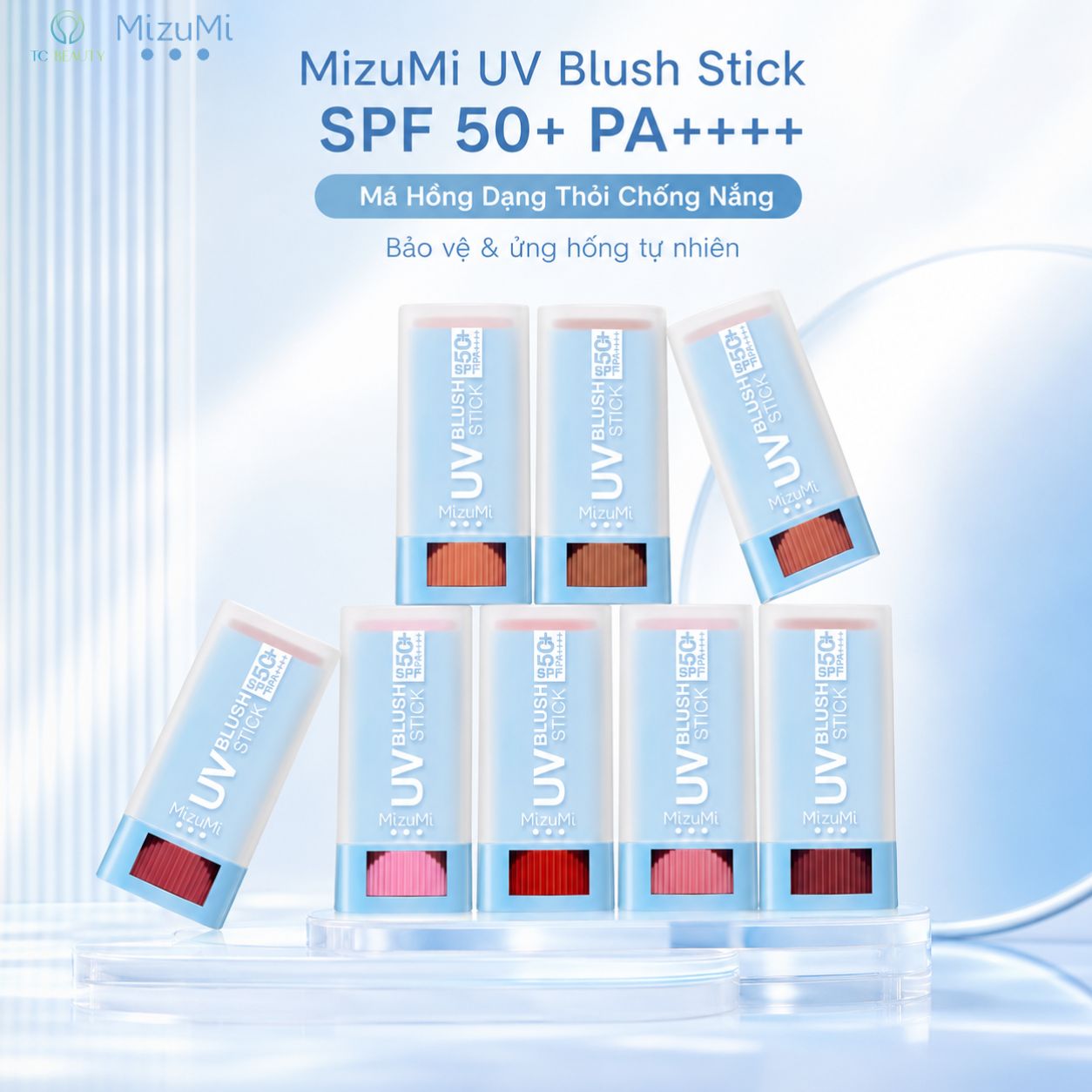 Má kem chống nắng dạng thỏi MizuMi UV Blush Stick SPF50+ PA++++