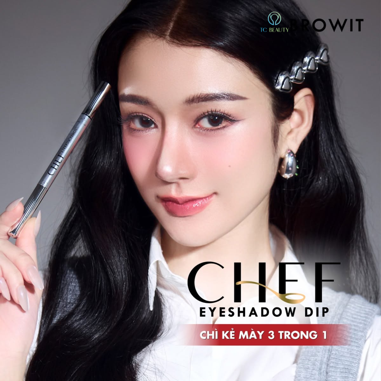 Chì kẻ mày kèm lưỡi gọt BROWIT CHEF EYEBROW PENCIL