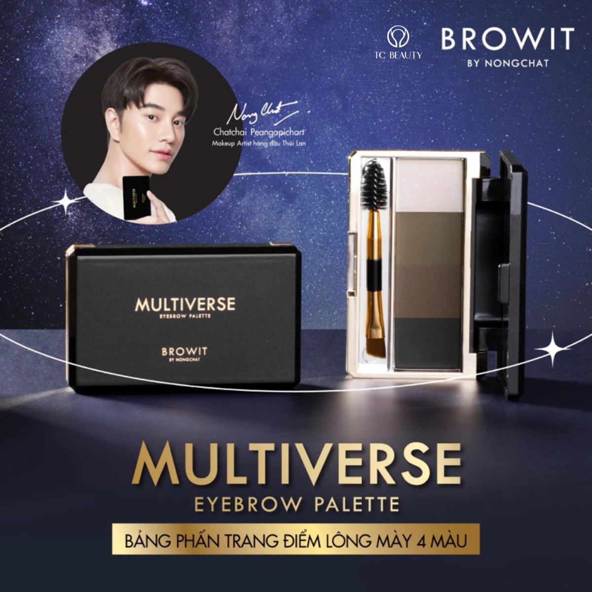 Bột tán mày 4 ô BROWIT MULTIVERSE EYEBROW PALETTE