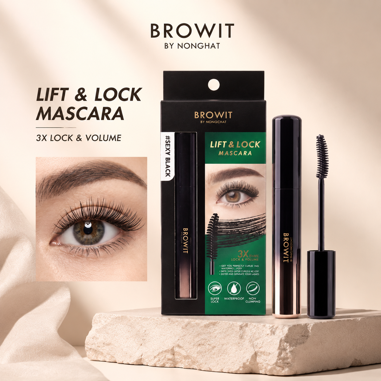 Mascara Lift & Lock Mascara #Sexy Black
