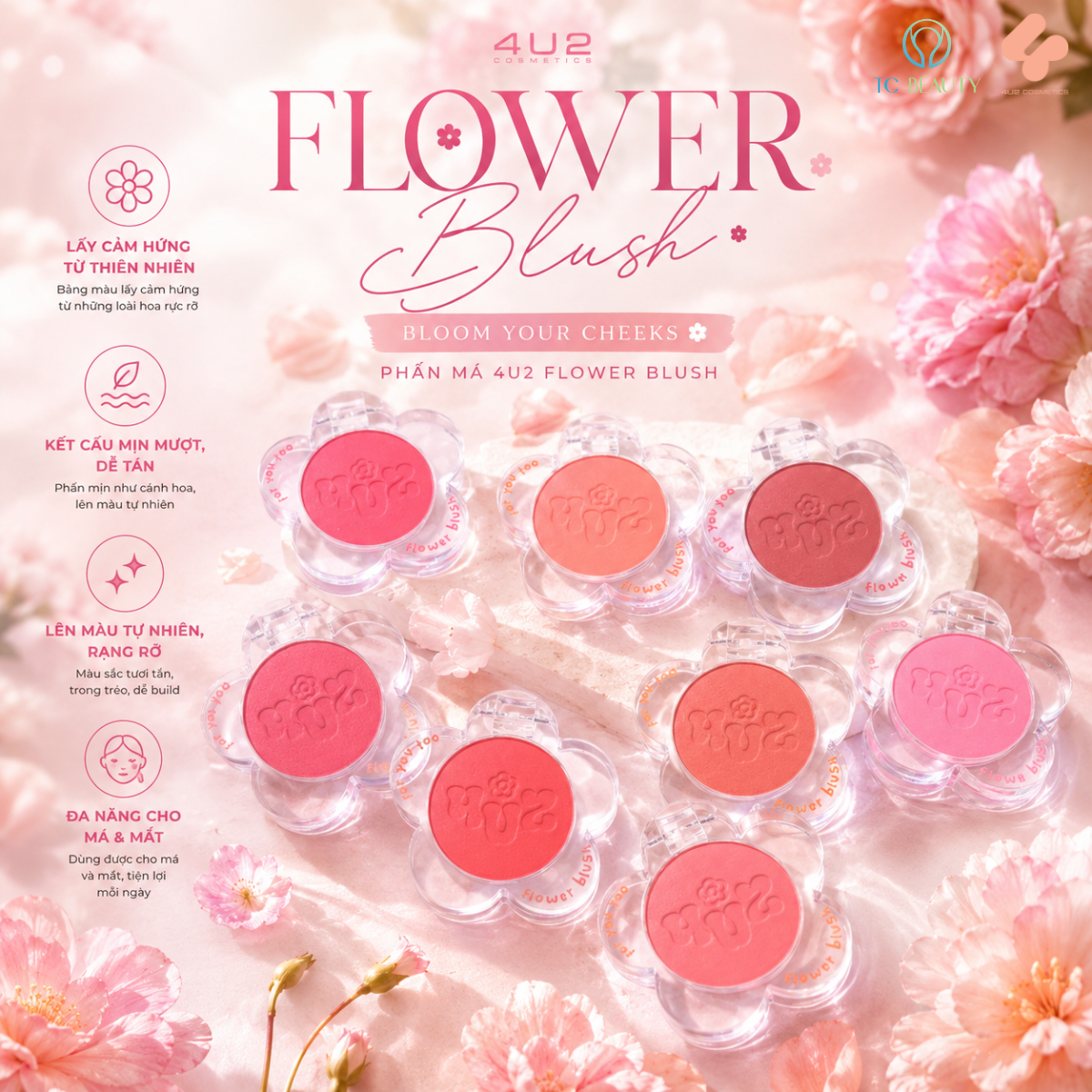 Phấn má hoa 4u2 Flower Blush