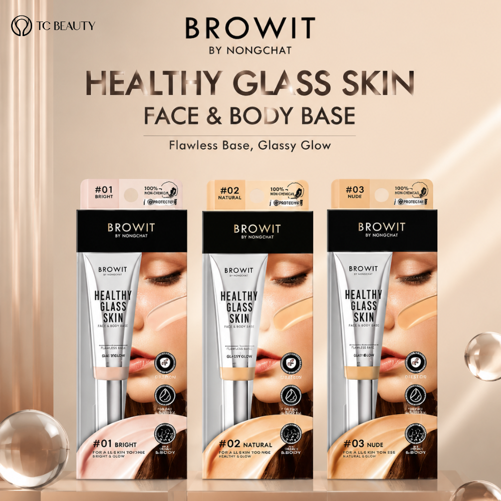 Kem lót căng bóng BROWIT HEALTHY GLASS SKIN FACE & BODY BASE